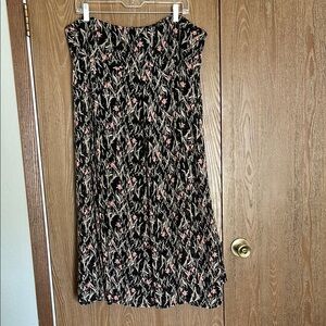 Floral Black and Pink Women's Skirt